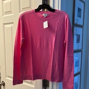 J. Crew Vibrant Pink Crew Neck Sweater